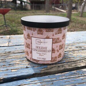 Mainstays Holiday Gingerbread 3 Wick Candle
